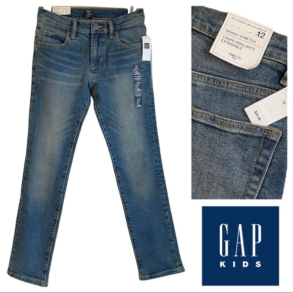 GapKids Skinny Stretch Boys Jeans Size 12 - Picture 1 of 7